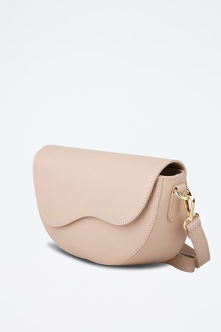 Sac bandoulière en cuir de veau - Beige