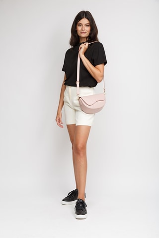 Sac bandoulière en cuir de veau - Beige