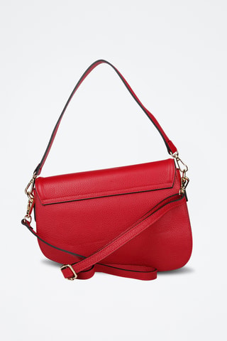 Sac porté épaule en cuir de veau - Rouge