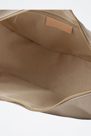 Sac porté épaule en cuir de veau - Beige