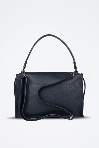Sac porté épaule en cuir de veau - Bleu