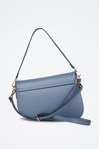 Sac porté épaule en cuir de veau - Bleu