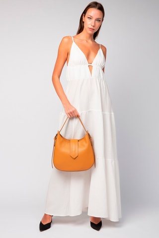 Sac porté épaule en cuir - Marron