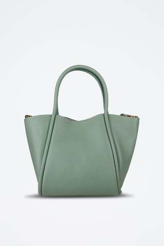 Sac à main et pochette en cuir de veau - Vert