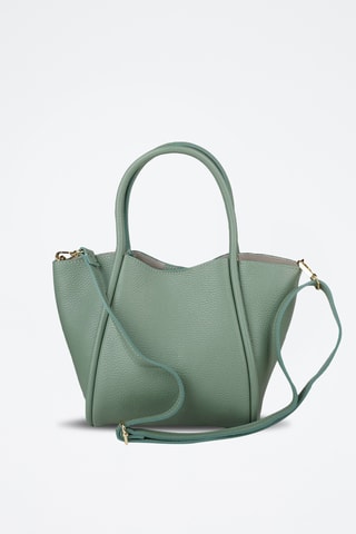 Sac à main et pochette en cuir de veau - Vert