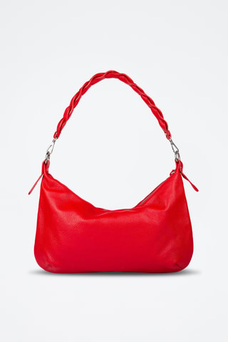 Sac porté épaule en cuir de veau - Rouge