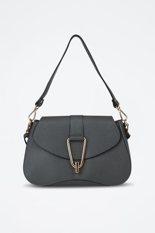 Sac porté épaule en cuir de veau - Gris