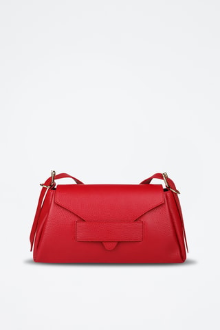 Sac porté épaule en cuir de veau - Rouge