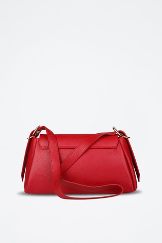 Sac porté épaule en cuir de veau - Rouge