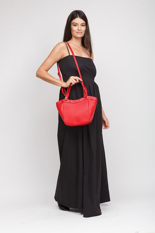 Sac à main en cuir de veau - Rouge