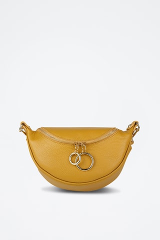 Sac bandoulière en cuir de veau - Jaune