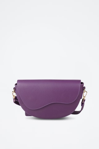 Sac bandoulière en cuir de veau - Violet