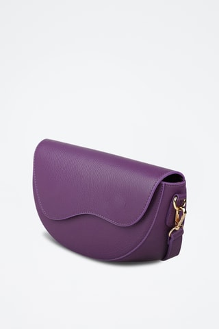 Sac bandoulière en cuir de veau - Violet