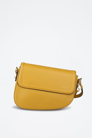 Sac bandoulière en cuir de veau - Jaune
