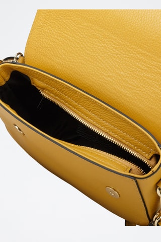 Sac bandoulière en cuir de veau - Jaune
