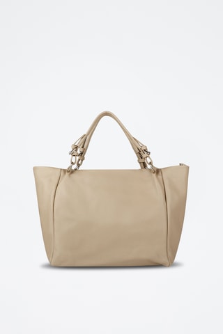 Cabas en cuir de veau - Beige