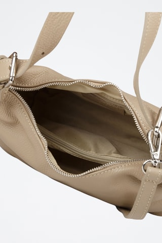 Sac porté épaule en cuir de veau - Beige