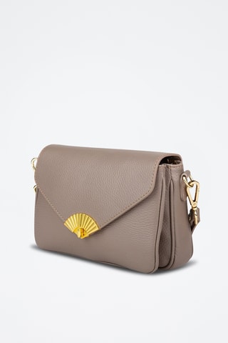 Sac bandoulière en cuir de veau - Beige
