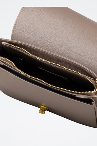 Sac bandoulière en cuir de veau - Beige