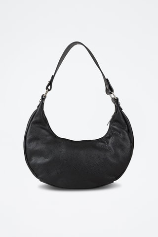 Sac porté épaule en cuir de veau - Noir