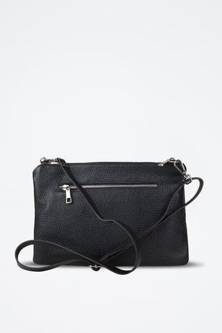 Sac bandoulière en cuir de veau - Noir