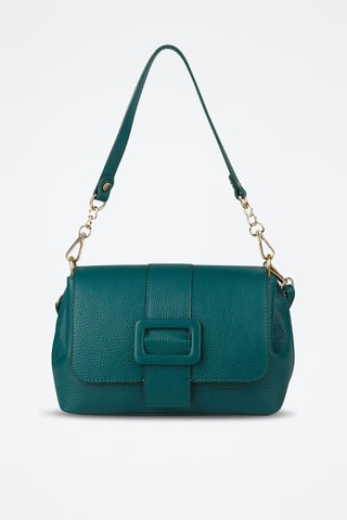 Sac porté épaule en cuir de veau - Bleu