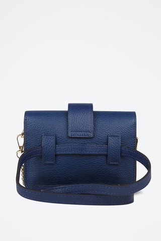 Sac bandoulière en cuir de veau - Bleu marine