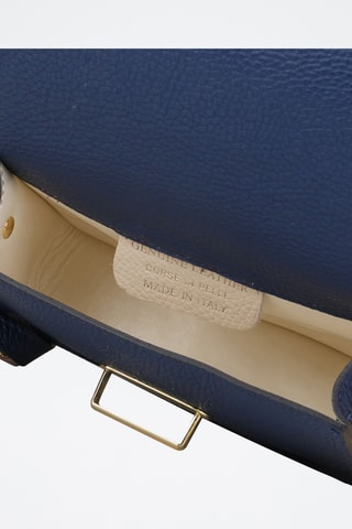 Sac bandoulière en cuir de veau - Bleu marine