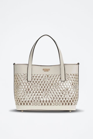 Sac à main et pochette Letty - Blanc et doré