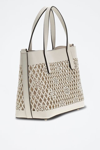 Sac à main et pochette Letty - Blanc et doré