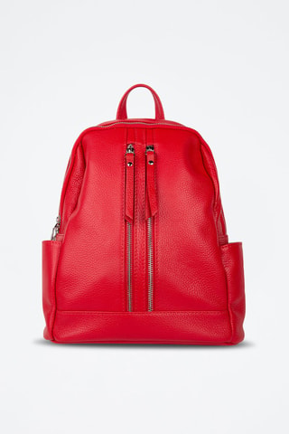 Sac à dos en cuir - Rouge