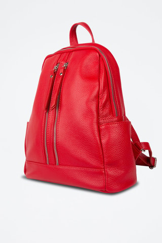 Sac à dos en cuir - Rouge