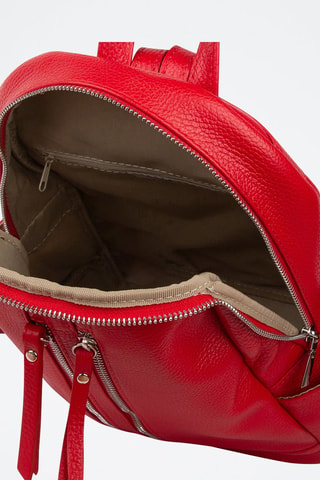 Sac à dos en cuir - Rouge