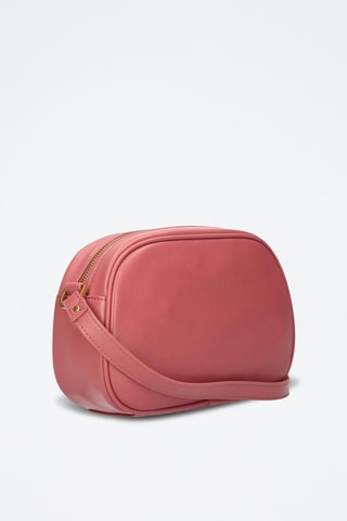 Sac bandoulière en cuir - Rouge et doré