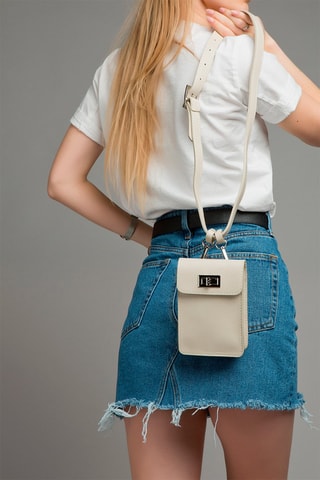 Sac banane en cuir - Blanc