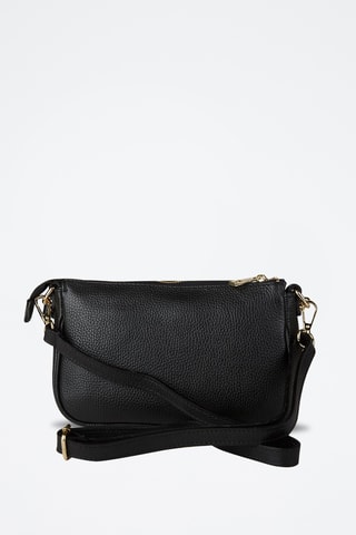 Sac bandoulière en cuir de veau - Noir