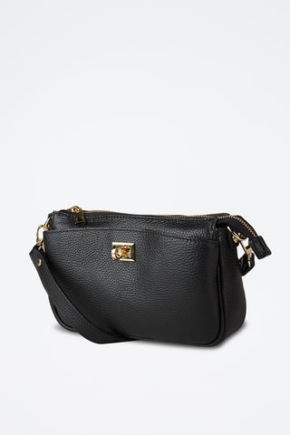 Sac bandoulière en cuir de veau - Noir