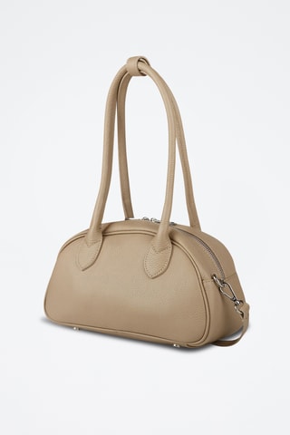 Sac porté épaule en cuir de veau - Beige
