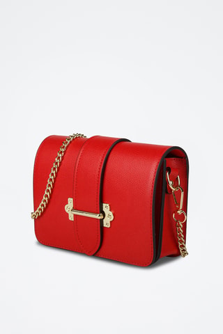 Sac bandoulière en cuir de veau - Rouge