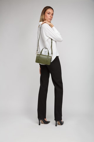 Sac bandoulière en cuir de veau - Vert