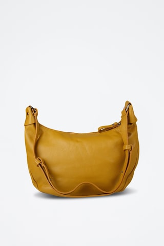 Sac porté épaule en cuir de veau - Jaune
