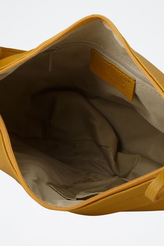 Sac porté épaule en cuir de veau - Jaune