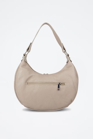 Sac porté épaule en cuir de veau - Beige