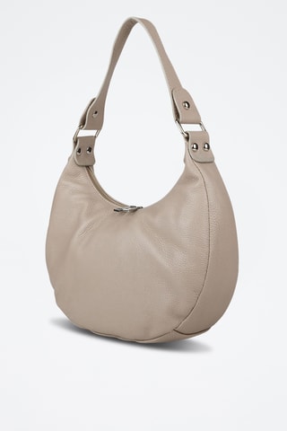 Sac porté épaule en cuir de veau - Beige