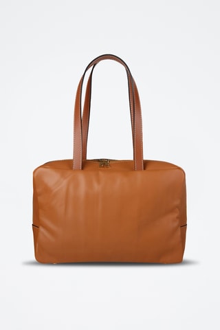 Sac à main en croûte de cuir - Marron
