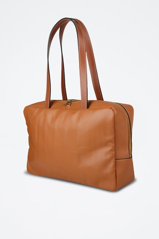 Sac à main en croûte de cuir - Marron