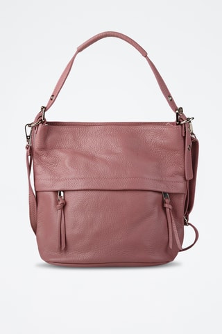 Sac porté épaule en cuir de veau - Rose
