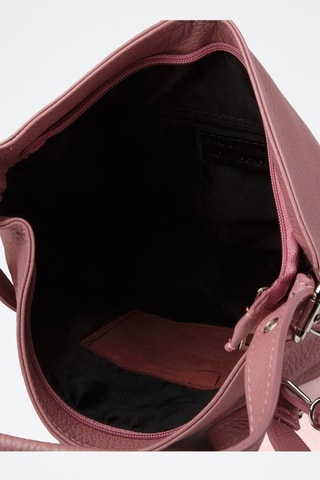 Sac porté épaule en cuir de veau - Rose