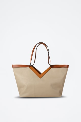 Cabas en cuir de veau - Beige