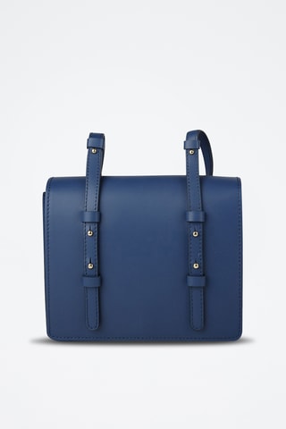 Sac bandoulière en cuir de veau - Bleu